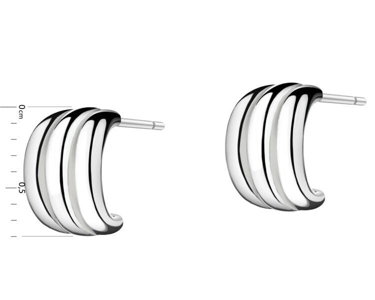 Rhodium Plated Silver Earrings