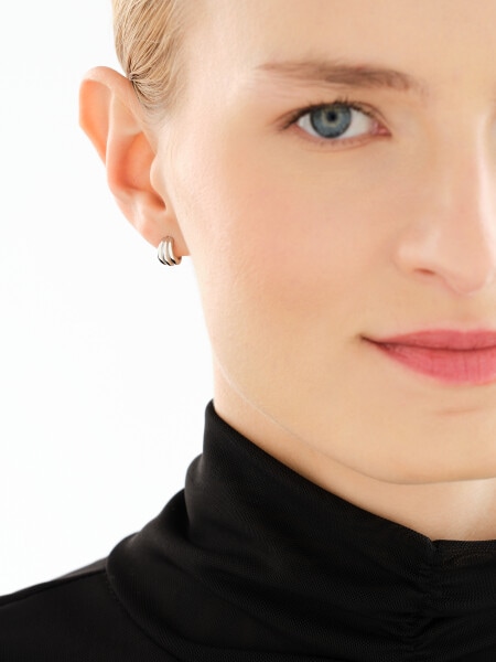 Rhodium Plated Silver Earrings