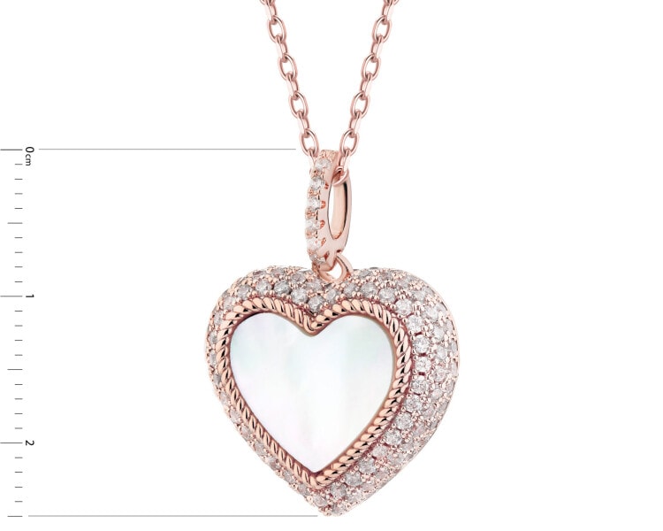 Gold-Plated Brass Necklace with Cubic Zirconia