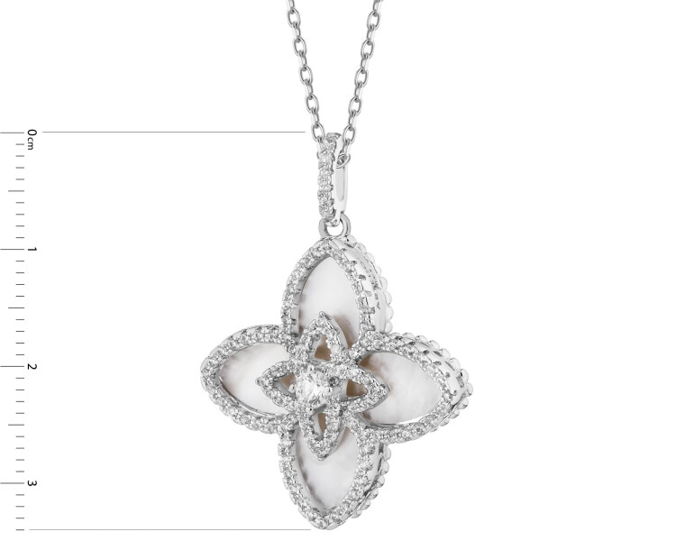 Rhodium-Plated Brass Necklace 