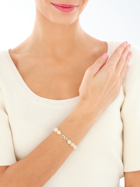 Gold-Plated Brass Bracelet with Jade