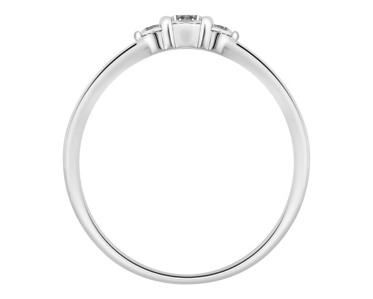 Stříbrný prsten se zirkony