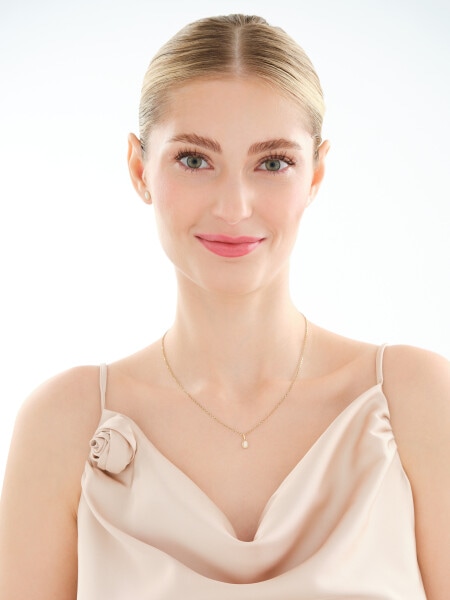 Złote kolczyki i zawieszka z opalami syntetycznymi - komplet