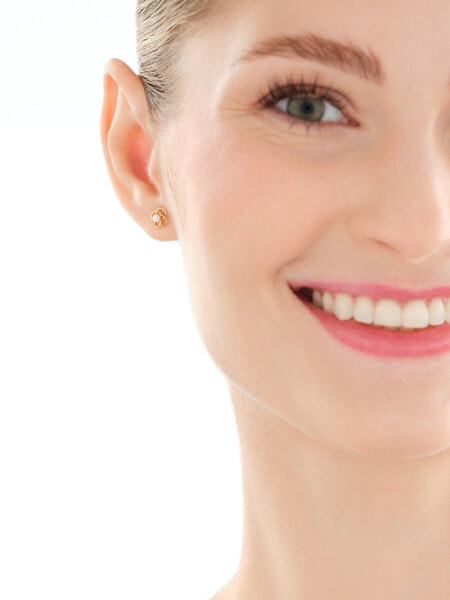 Złote kolczyki i zawieszka z perłami - komplet