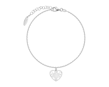 Bransoletka srebrna - serca