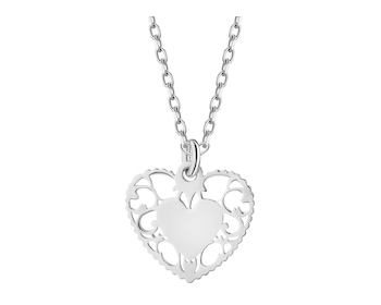 Naszyjnik srebrny - serca