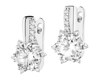 Kolczyki srebrne z cyrkoniami