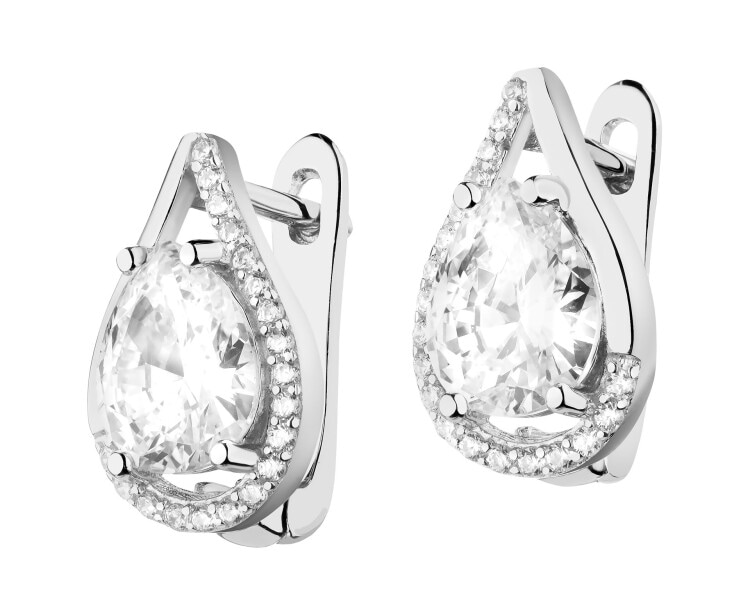 Kolczyki srebrne z cyrkoniami