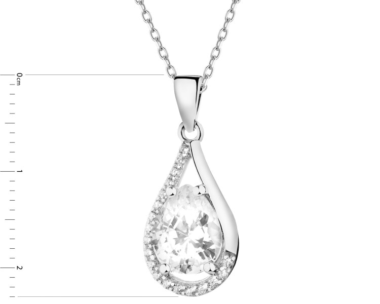 Zawieszka srebrna z cyrkoniami