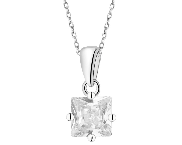 Zawieszka srebrna z cyrkonią