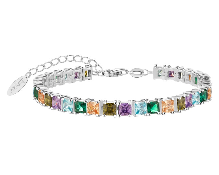 Bransoletka srebrna z cyrkoniami