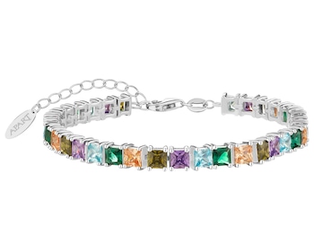 Bransoletka srebrna z cyrkoniami