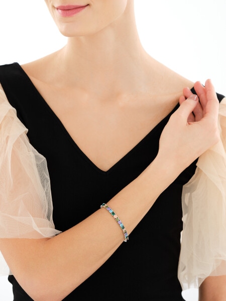 Stříbrný náramek se zirkony