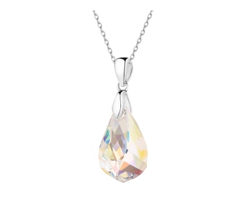 Zawieszka srebrna ze szlifowanym szkłem