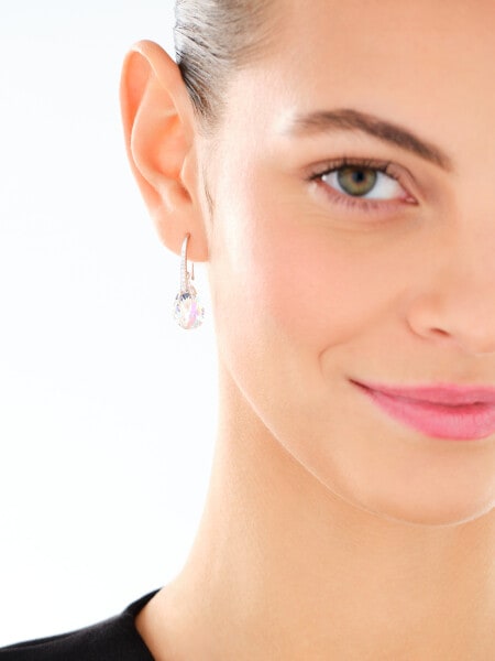 Stříbrné náušnice se zirkony a broušeným sklem