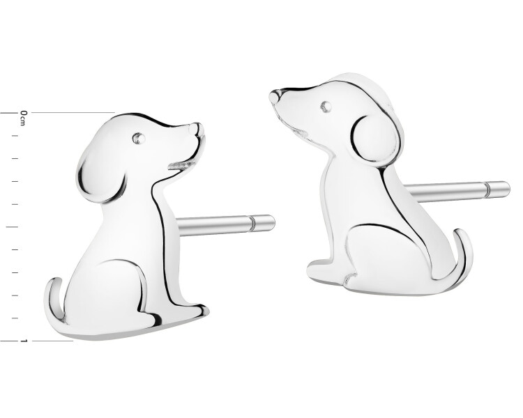 Stříbrné náušnice - pejsci