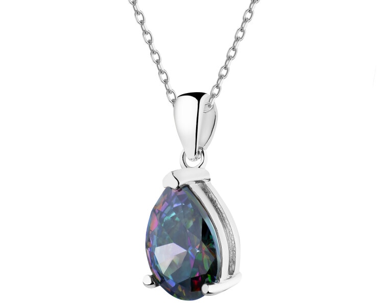 Zawieszka srebrna z cyrkonią