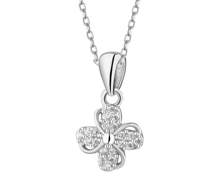 Zawieszka srebrna z cyrkoniami