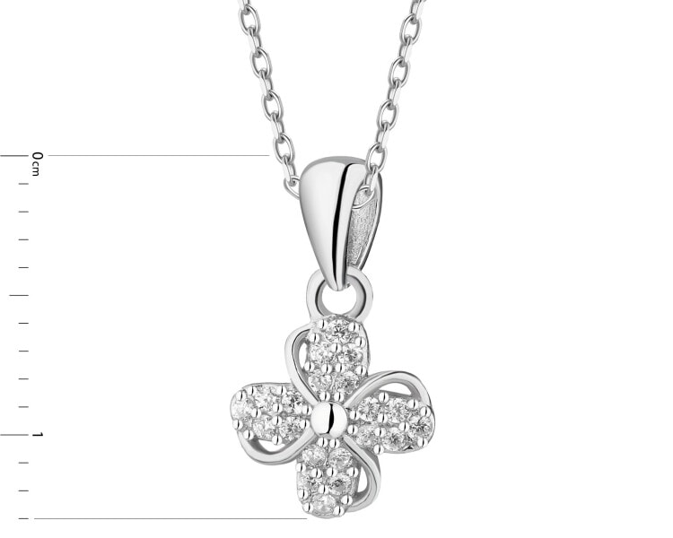 Stříbrný přívěsek se zirkony