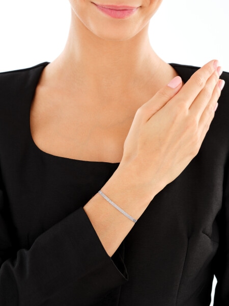 Bransoletka srebrna - bismark