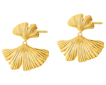 Kolczyki ze stali szlachetnej - miłorząb