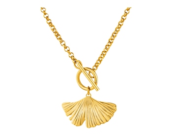 Naszyjnik ze stali szlachetnej - miłorząb