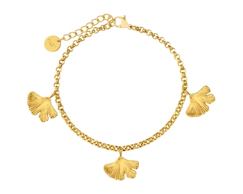 Bransoletka ze stali szlachetnej - miłorząb