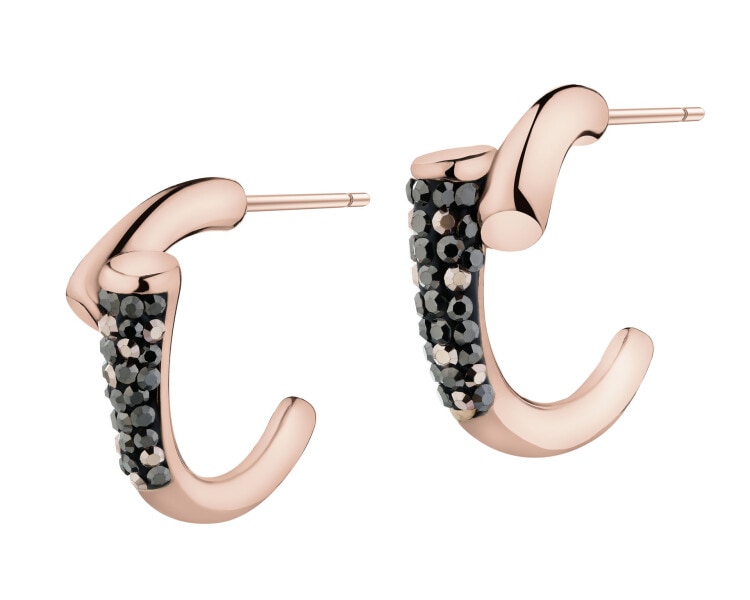 Kolczyki ze stali szlachetnej z markasytami