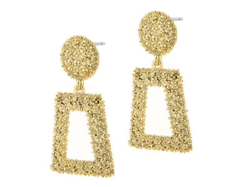 Kolczyki z mosiądzu pozłacane