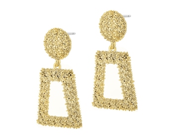 Kolczyki z mosiądzu pozłacane