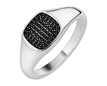 Sygnet srebrny ze spinelami