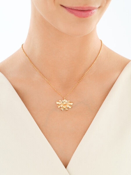 Gold-Plated Bronze, Gold-Plated Silver Necklace 