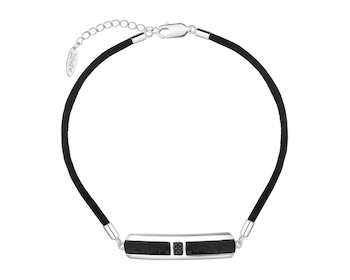 Bransoletka srebrna z cyrkoniami