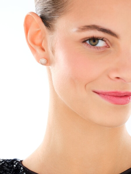 Kolczyki z mosiądzu pozłacane z cyrkoniami