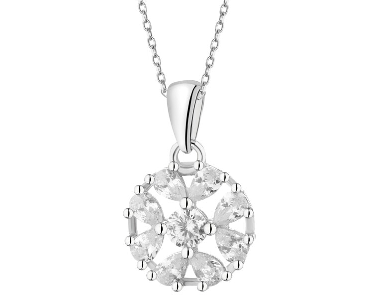 Zawieszka srebrna z cyrkoniami