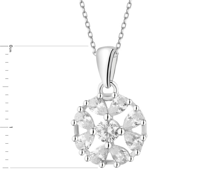 Stříbrný přívěsek se zirkony