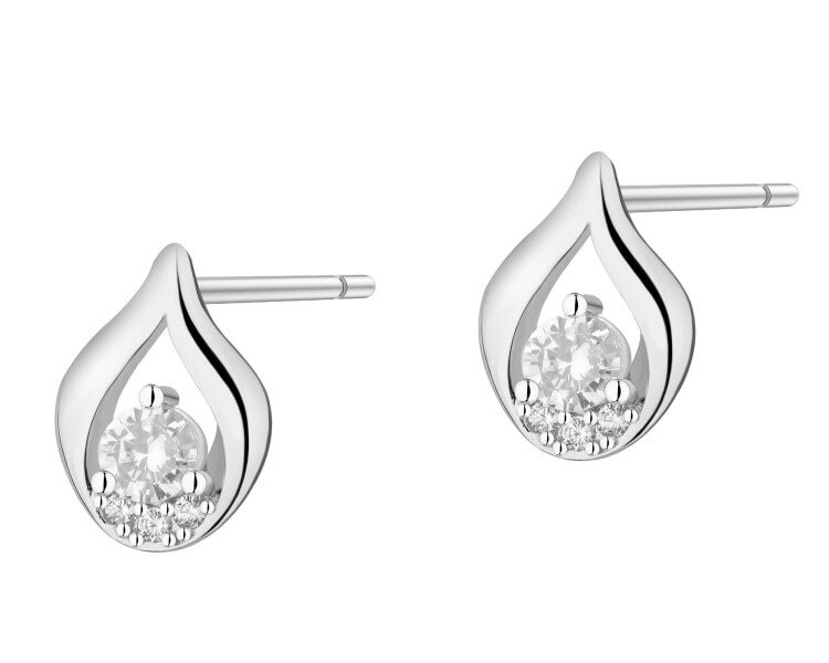 Kolczyki srebrne z cyrkoniami