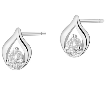 Kolczyki srebrne z cyrkoniami