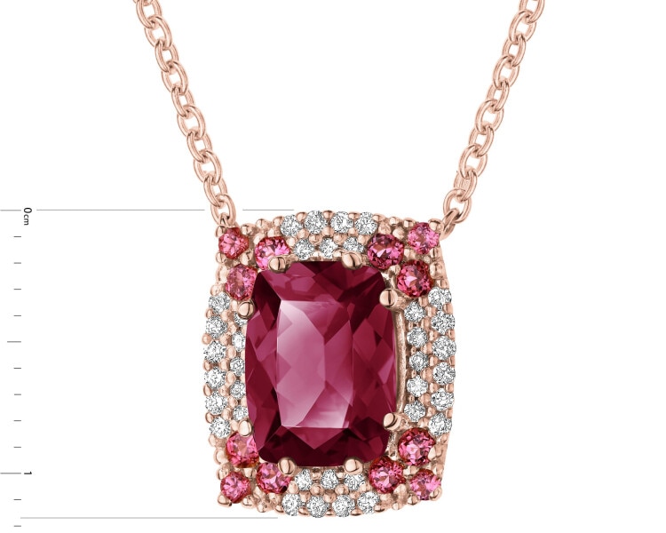 14 K Pink Gold Necklace  - fineness 14 K