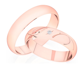 Obrączki z różowego złota