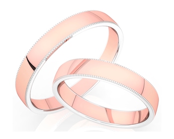 Obrączki z różowego i białego złota