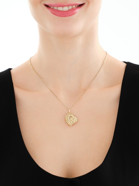 Złota zawieszka - serce