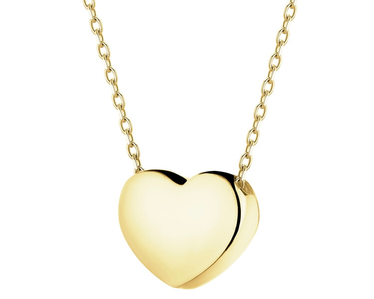 Złoty naszyjnik z cyrkonią - serce