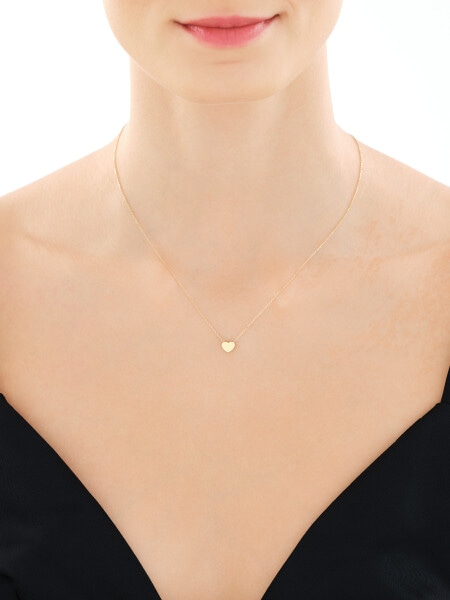Złoty naszyjnik z cyrkonią - serce
