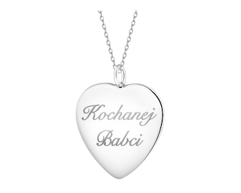 Naszyjnik srebrny - Kochanej Babci