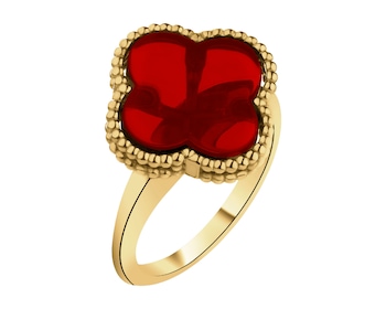 Pierścionek srebrny z bursztynem