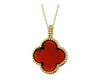 Zawieszka srebrna z bursztynem