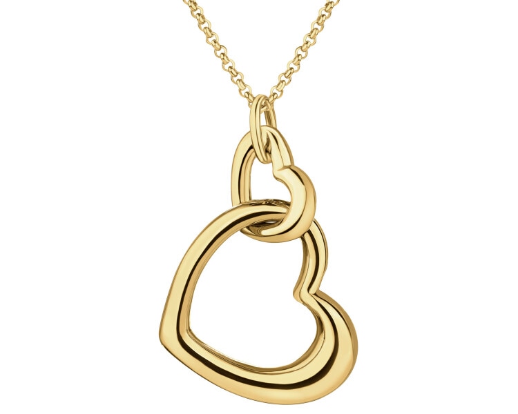 Naszyjnik srebrny - serca