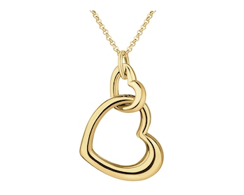 Naszyjnik srebrny - serca