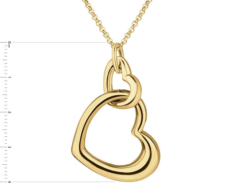 Naszyjnik srebrny - serca